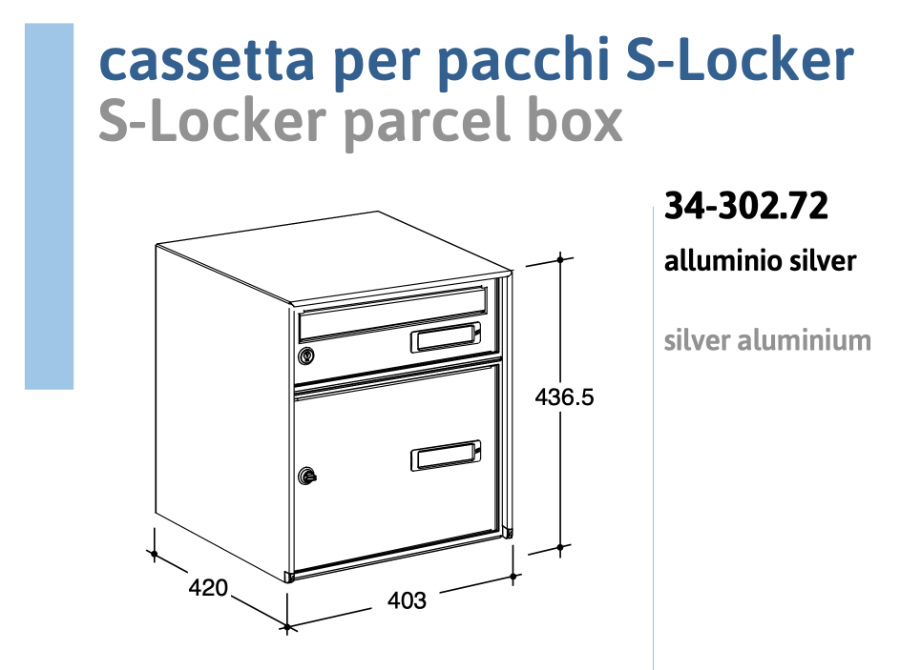 Cassetta Porta Pacchi Silmec S-Locker con Ritiro Anteriore