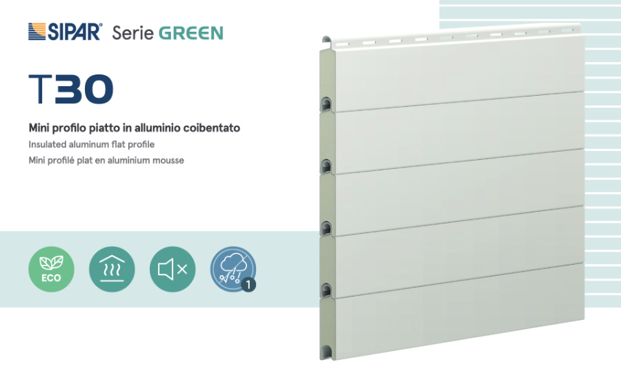 Volet Aluminium Isolé - Sipar T30 - Mini Profil Plat