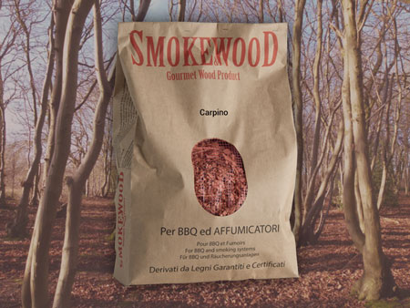 Wild Alpine Cherry Wood from Trentino in Chips for Barbecues and Smokers 3,3 Lt Smoke&Wood