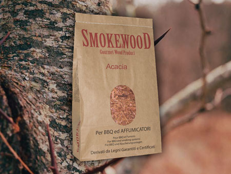 Legno Acacia Alpina per Profumare Carne del Barbecue 3,3 Lt Smoke&Wood