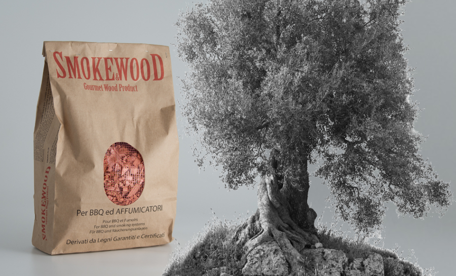 Wild Alpine Cherry Wood from Trentino in Chips for Barbecues and Smokers 3,3 Lt Smoke&Wood