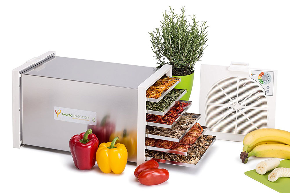 Portable Dehydrator Biosec Deluxe B6 Tauro Essiccatori with Minimum Encumbrance Entirely in Stainless Steel Made in Italy