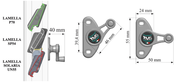 Mechanism for Adjustable Shutters Crank KATIA MINI TMS