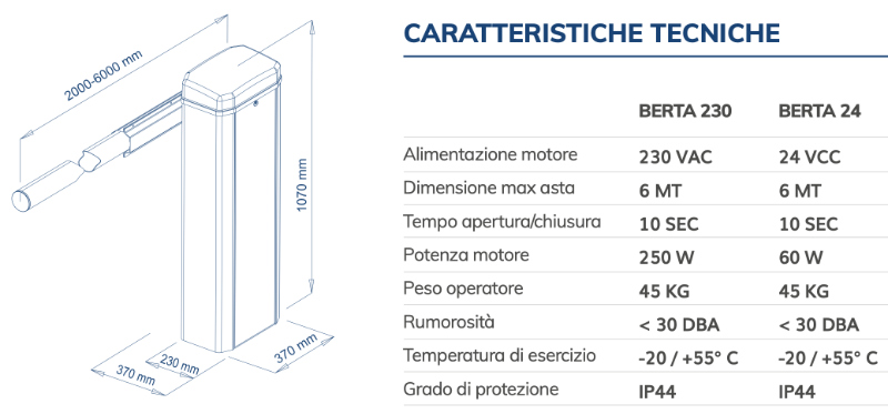 barriera stradale berta vds caratteristiche