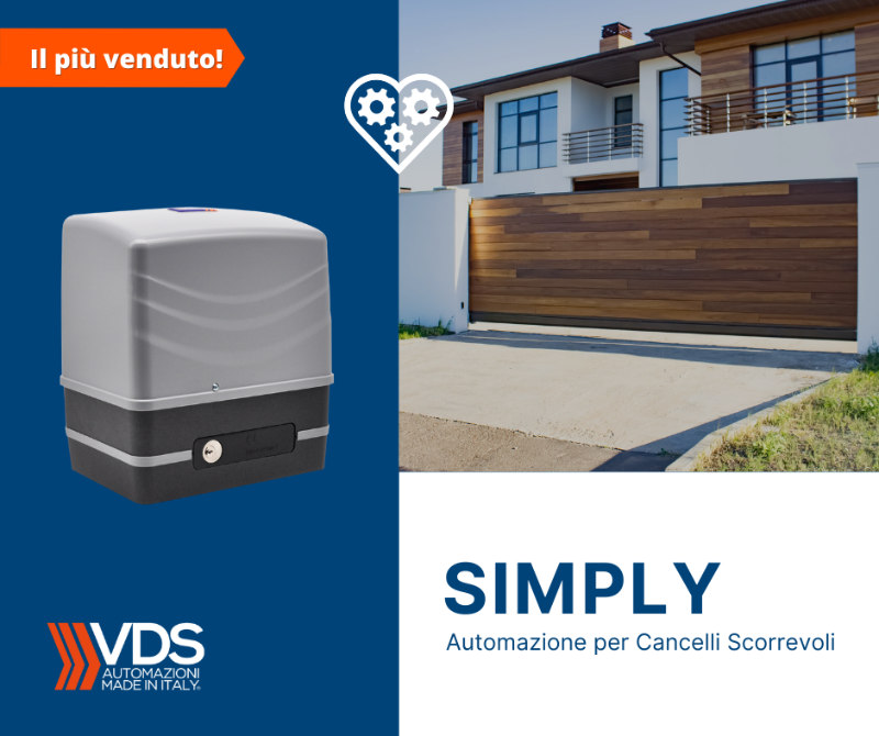 SIMPLY VDS KIT - with Motor for Sliding Gates Up to 600 Kg