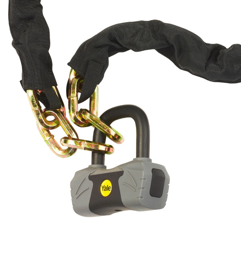 Chain with Padlock Yale for Bicycles and Motorcycles 1800 mm