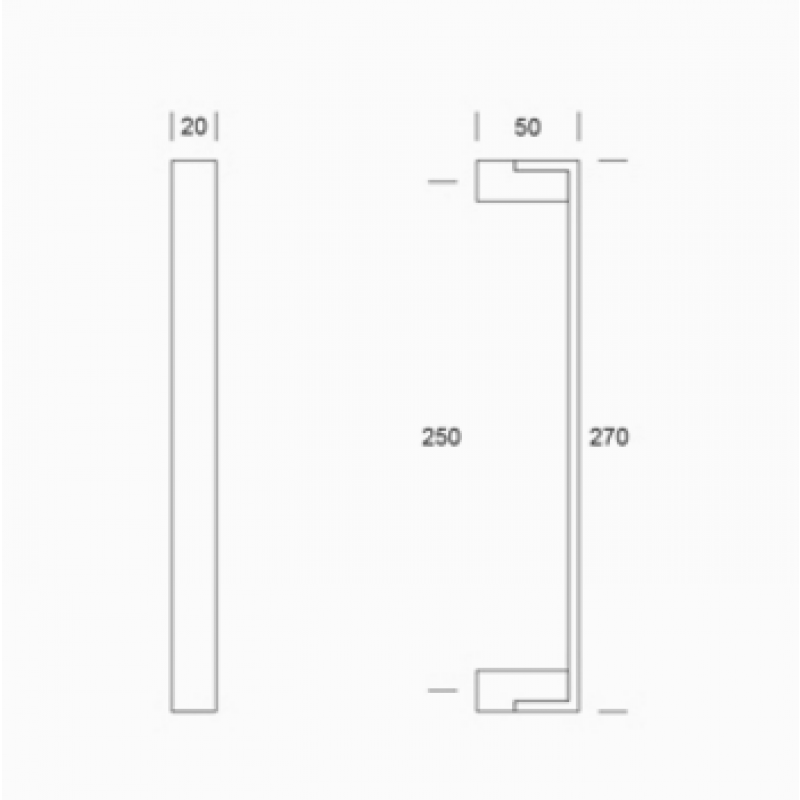 0IT.151.0025 pba Maniglione in Legno e Acciaio Inox AISI 316L