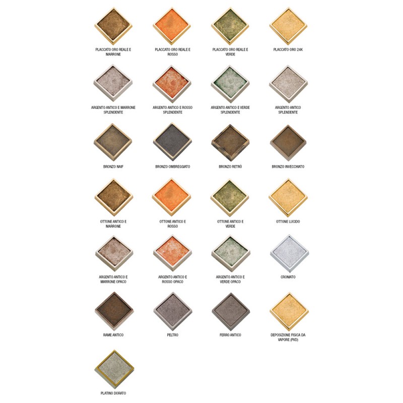 1155-1 Agata Class Maniglia per Porta su Rosetta Frosio Bortolo con Finitura Oro 24K