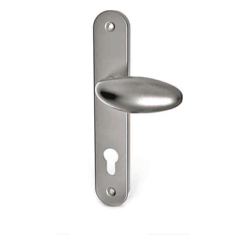 Pomolo Ovale con Placca in Acciaio Inox Tropex