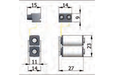 Gruppo Bobine Omec Art.034 - Componente per Serrature Elettriche