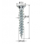 Viti Ferramenta Duo Drive Serramenti Pvc Varie Dimensioni 1000pz Heicko Segatori