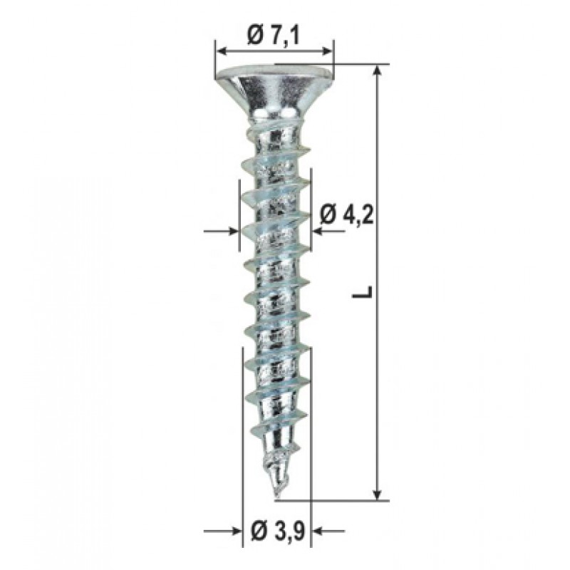 Viti Ferramenta Duo Drive Serramenti Pvc Varie Dimensioni 1000pz Heicko Segatori