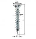 Viti Ferramenta Duo Drive Serramenti Pvc Varie Dimensioni 1000 pz Heicko