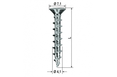 Viti Power Speed Top Silver Pvc Varie Dimensioni 2000pz Heicko Segatori