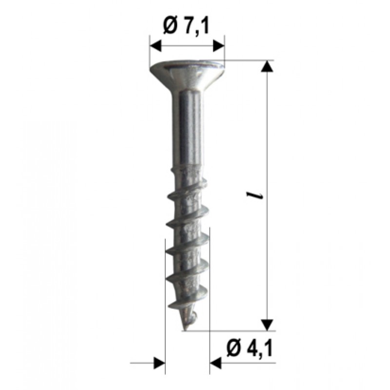 Viti Ferramenta Power Speed PT Pvc Varie Dimensioni 2000pz Heicko Segatori
