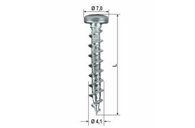 Viti Ferramenta a Testa Tonda Pvc Varie Dimensioni 1000pz Heicko Segatori