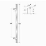 200.IT.041 pba Maniglione in Acciaio Inox AISI 316L