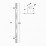 200.IT.041 pba Maniglione in Acciaio Inox AISI 316L