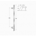200.IT.091 pba Maniglione in Acciaio Inox AISI 316L
