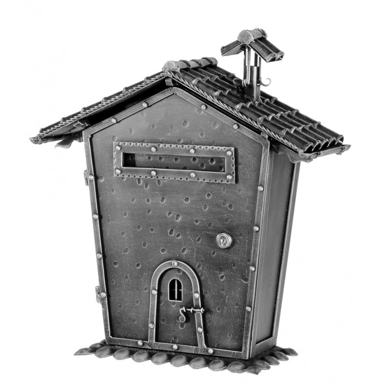 440 Casetta per Lettere a Muro Galbusera in Ferro Battuto d'Arte