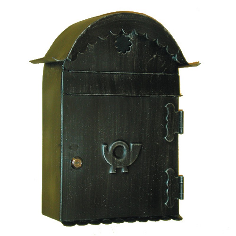 6012 Porta Lettere con Tetto Curvo in Ferro Battuto Artigianale per Buste Lorenz