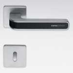 Alba Cromo Lucido e Satinato Maniglia per Porta su Rosetta di Design Made in Italy Colombo Design