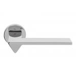 Alba Cromo Maniglia per Porta su Rosetta di Design Made in Italy Colombo Design