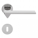 Alba Cromo Maniglia per Porta su Rosetta di Design Made in Italy Colombo Design