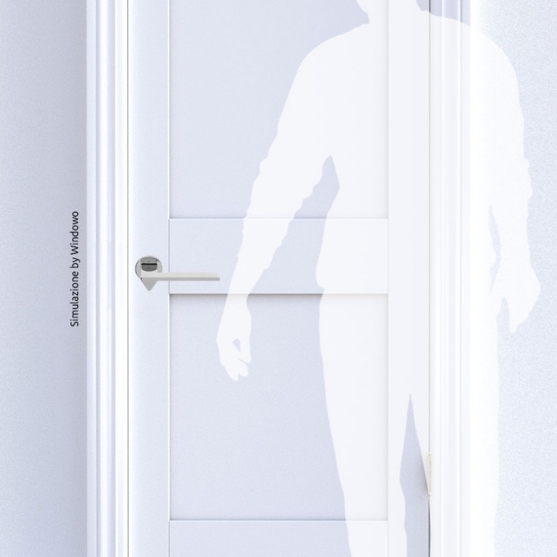 Ama Cromo Lucido Maniglia per Porta su Rosetta del Designer Architetto Andrea Maffei per Colombo Design