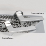 Ama Cromo Satinato Maniglia per Porta su Rosetta di Architettura Designer Andrea Maffei per Colombo Design