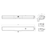 Attuatore Metallico a Catena Kato305/RWA Syncro Nekos 24V 300N Corsa fino 500mm