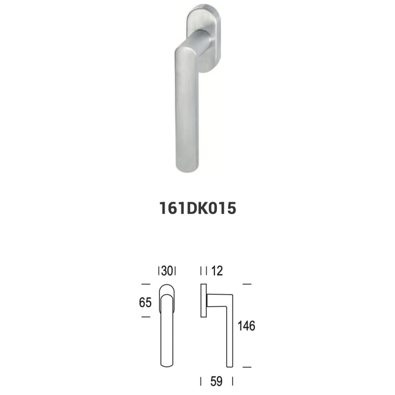 Aura Reguitti Maniglia per Finestra DK Anta Ribalta con Rosetta Zama