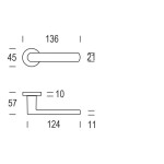 Aura Reguitti Maniglia per Porta su Rosetta Rotonda in Zama