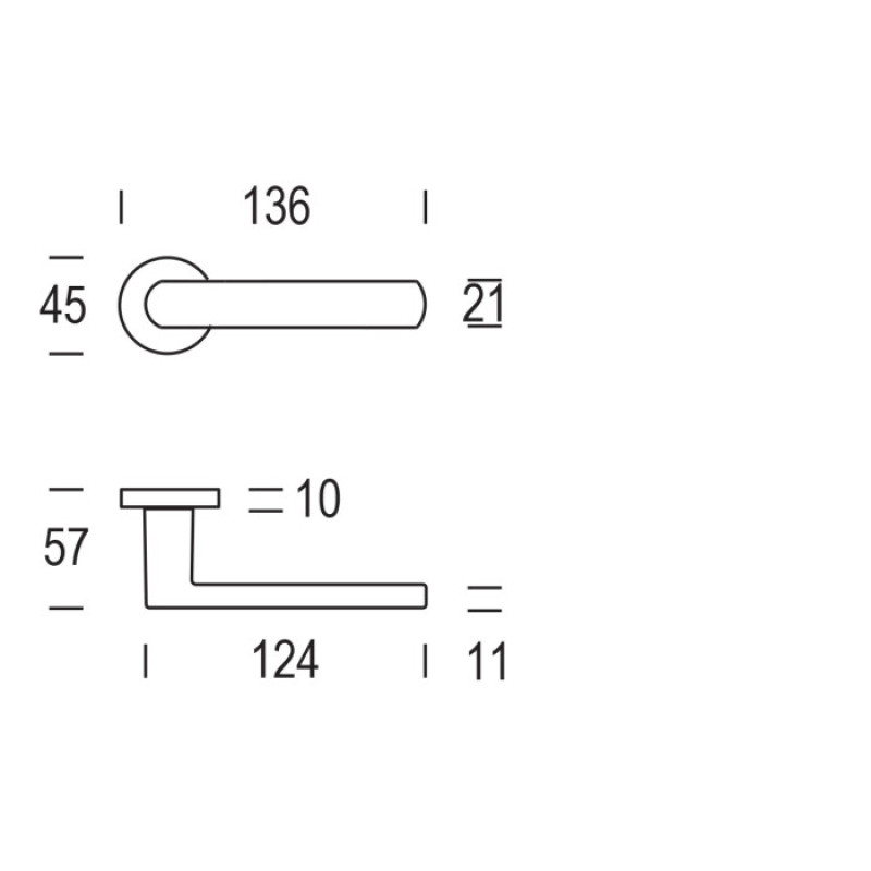 Aura Reguitti Maniglia per Porta su Rosetta Rotonda in Zama