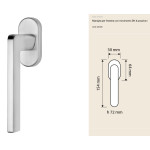 Axis Zincral Linea Calì Maniglia per Finestra con Movimento DK
