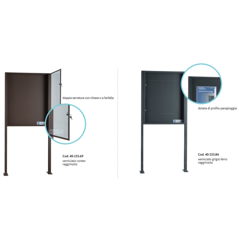 Bacheca Porta Avvisi Autoportante con Pali SB3 Silmec