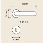 Beta Linea Calì Maniglia Classica per Porta Interna Stile Romantico
