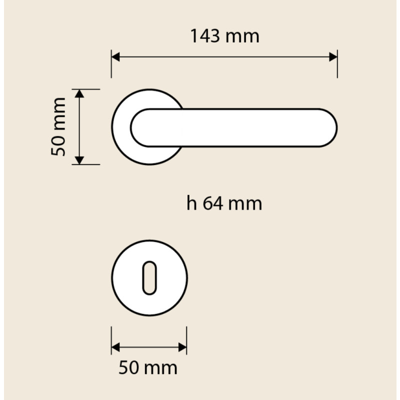 Beta Linea Calì Maniglia Classica per Porta Interna Stile Romantico