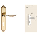 Beta Linea Calì Maniglia su Placca per Porta Interna Stile Romantico