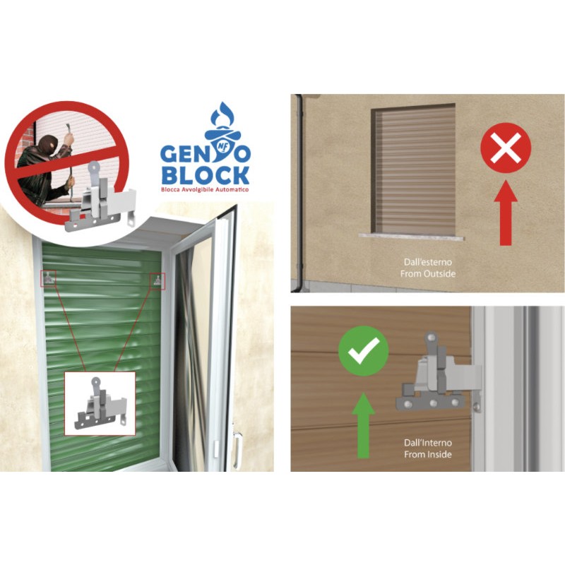 Blocca tapparelle anti intrusione bianco blindo block-tap