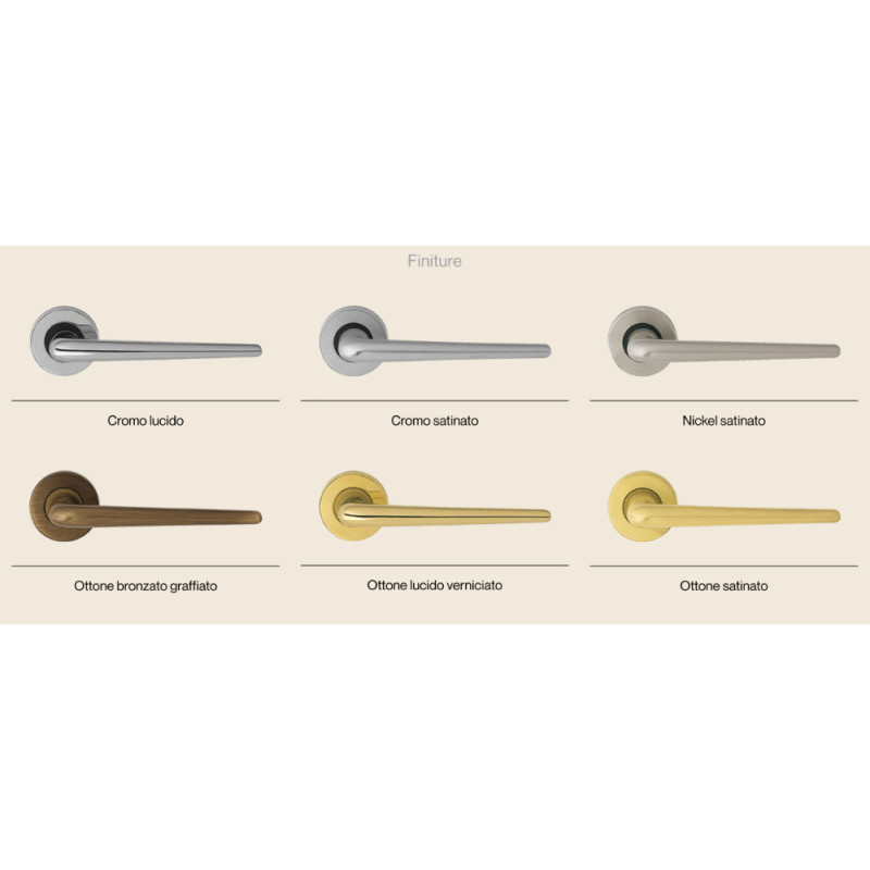 Brixia Linea Calì Classica Maniglia in Ottone per Porta Interna