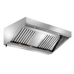 Cappa Cucina Acciaio Inox Snack LED Profondità 70 90 110 cm