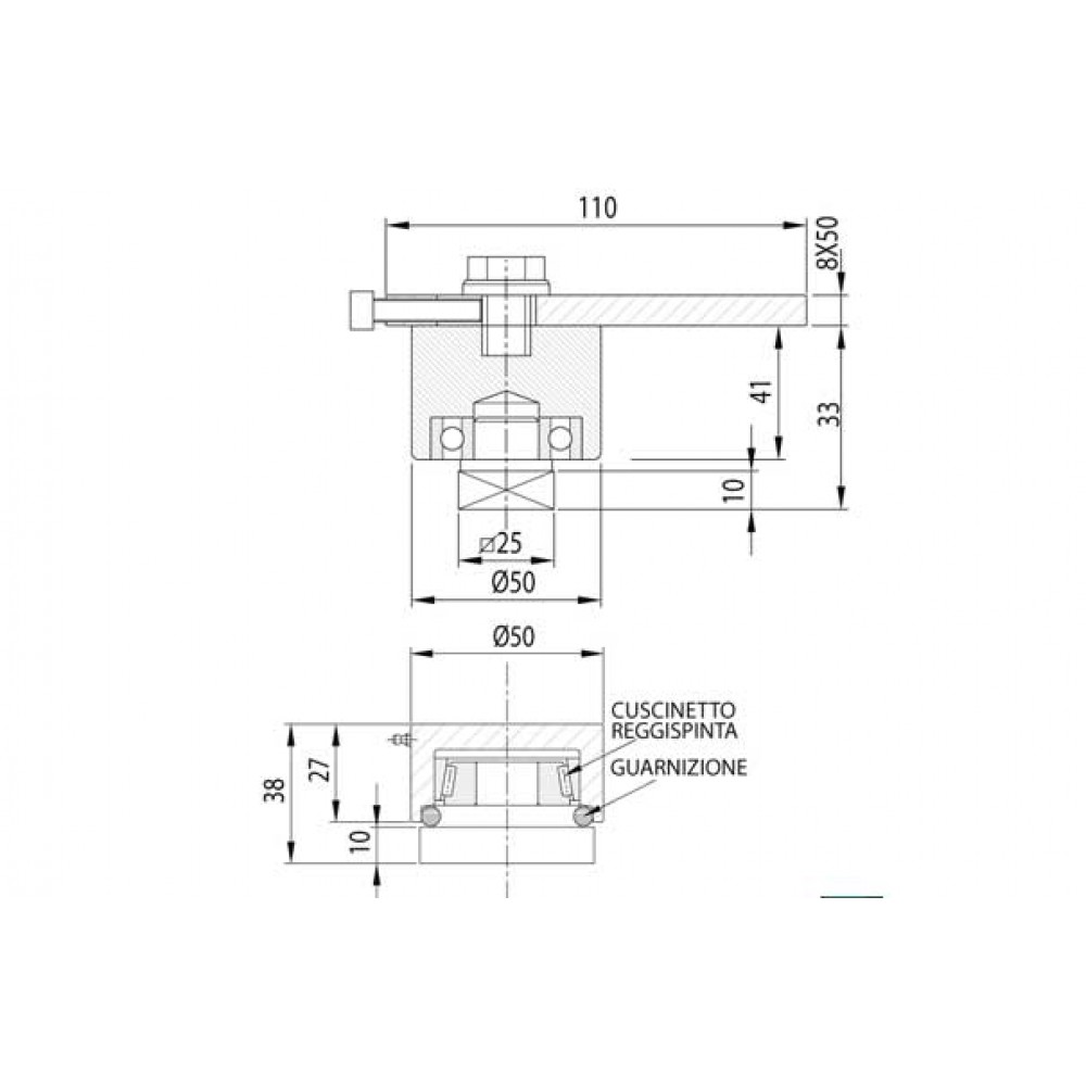 Ruko 103112K Vite di ricambio con cuscinetto MF 12 x 1,5 x 60 ricambio