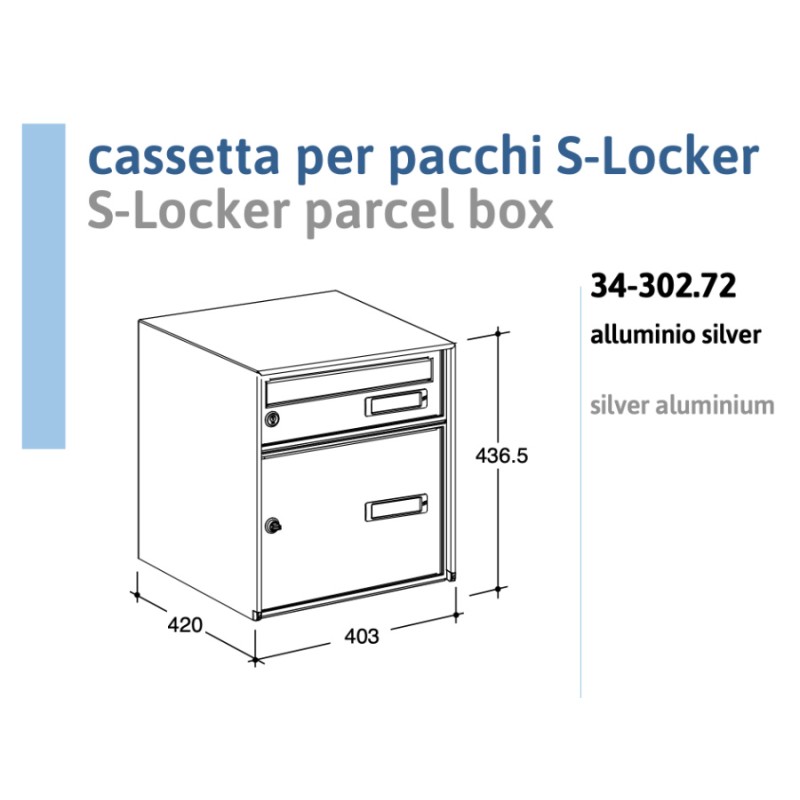 Cassetta Porta Pacchi Silmec S-Locker con Ritiro Anteriore