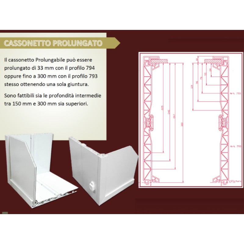 Cassonetti Tapparelle in PVC Coibentati su Misura