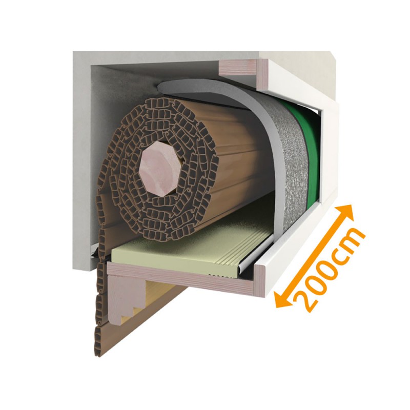 Cassonetto Tapparella Coibentato Kit su Misura 200 cm PosaClima Renova