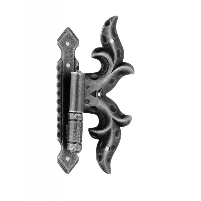 Cerniera con Piastra 145x60mm per Porte e Finestre Galbusera in Ferro Battuto