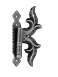 Cerniera con Piastra 145x60mm per Porte e Finestre Galbusera in Ferro Battuto