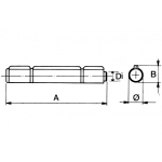 Cerniera da Saldare a 3 Ali Perno Sfilabile e Ranella Acciaio IBFM