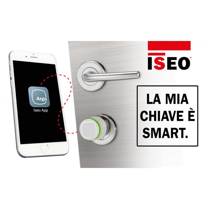 Cilindro Libra Standard Lettore e Pomolo Argo App Iseo Apertura con Smartphone